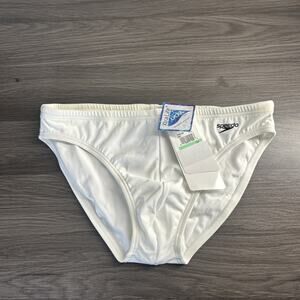 Speedo Men’s Swim Brief Size 34 White NWT New Old Stock Racing Swimsuit READ